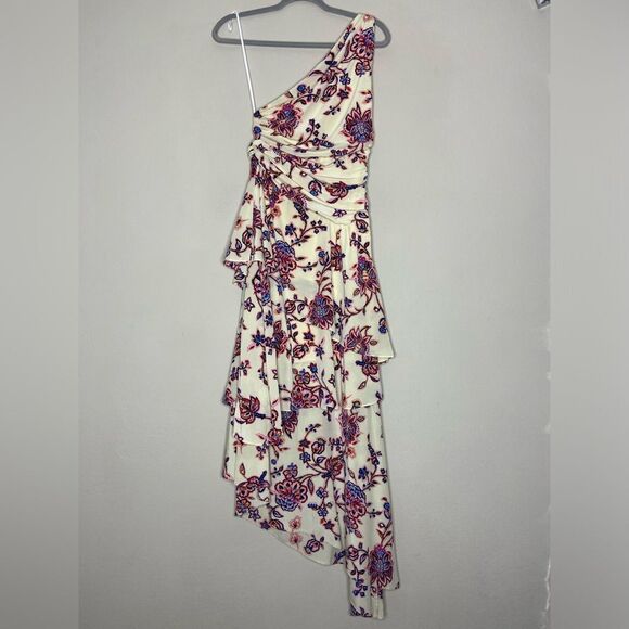 A.L.C. Yolanda Maxi Cream Dress Asymmetrical Size XS - Picture 10 of 13